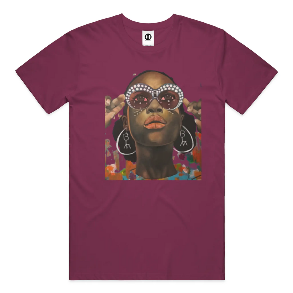 maroon | Seeing Stars - Cotton T-Shirt