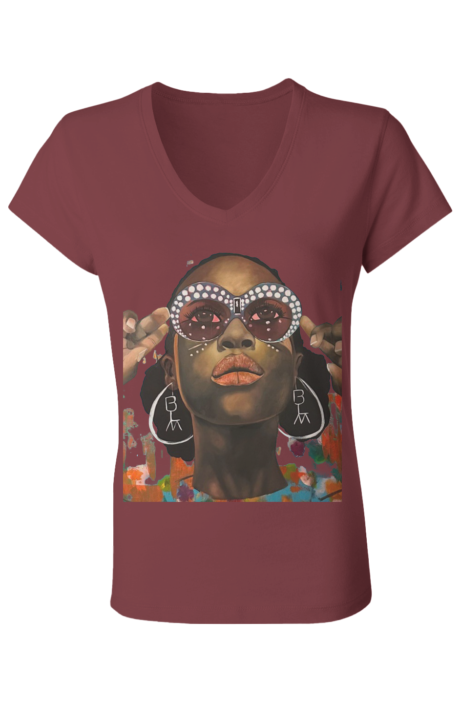 Seeing Stars V-Neck Ladies T-Shirt