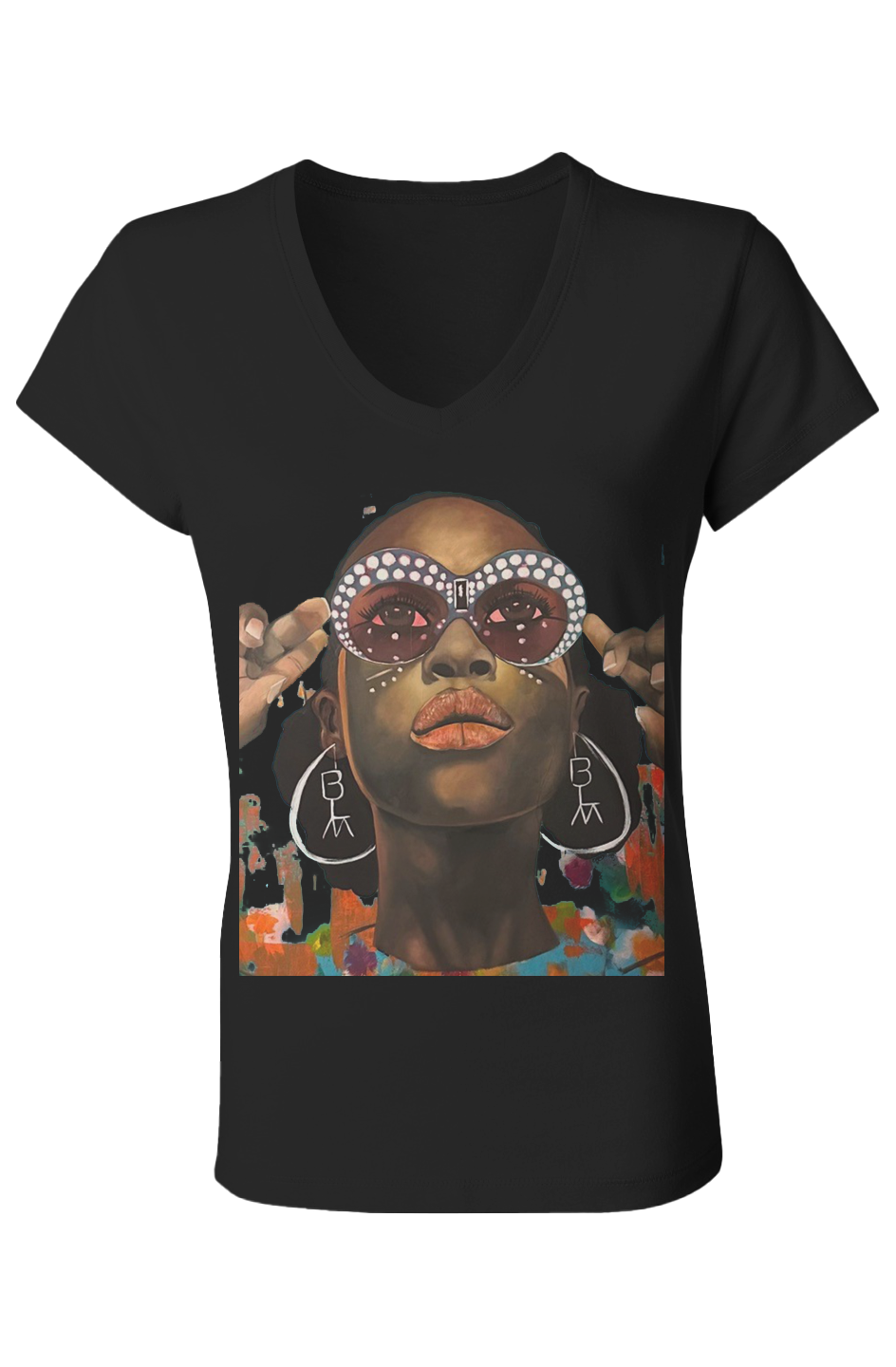 Seeing Stars V-Neck Ladies T-Shirt