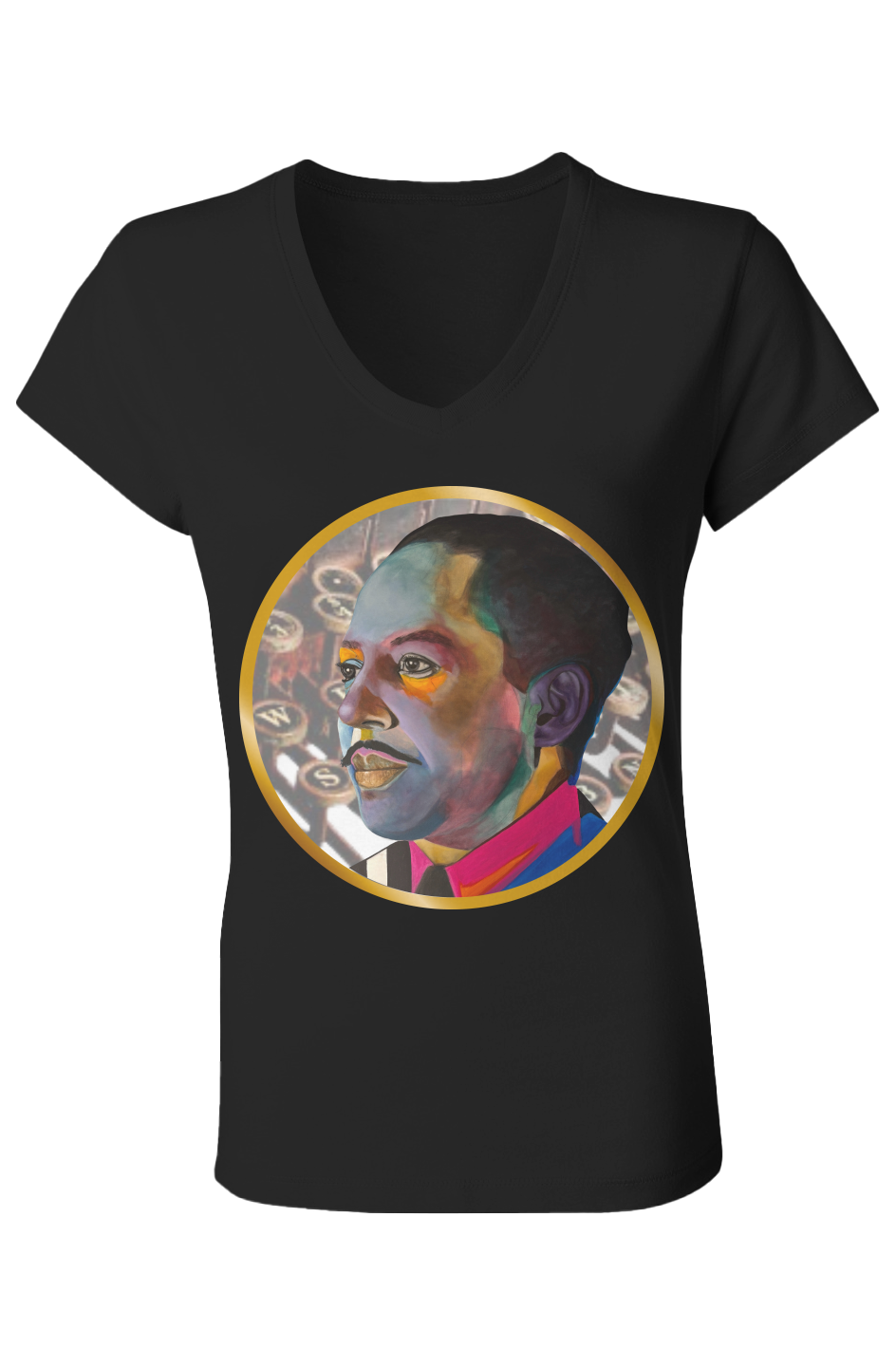 Langston Hughes Prose and Poetry Ladies V-Neck T-S