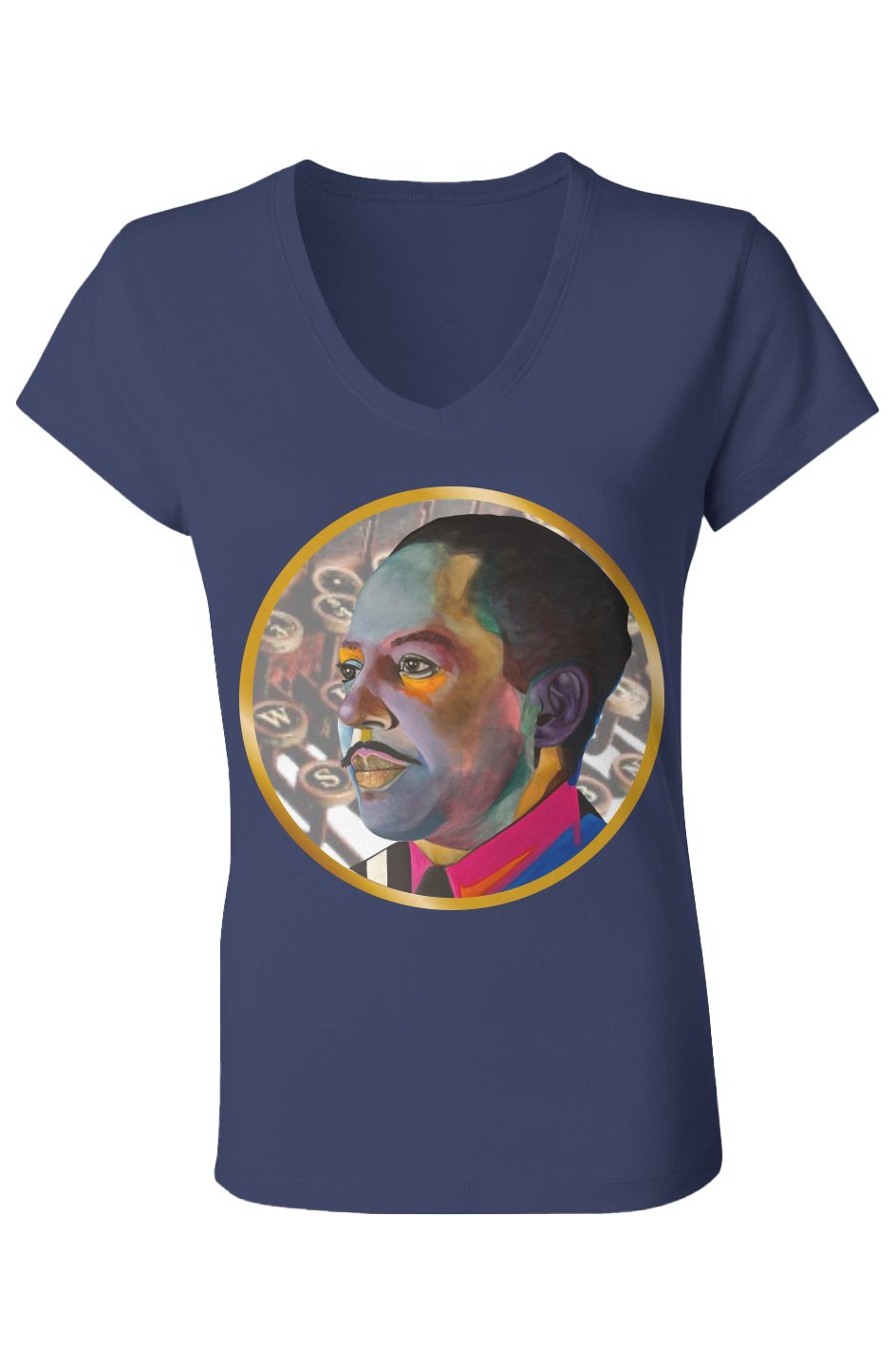 Langston Hughes Prose and Poetry Ladies V-Neck T-S