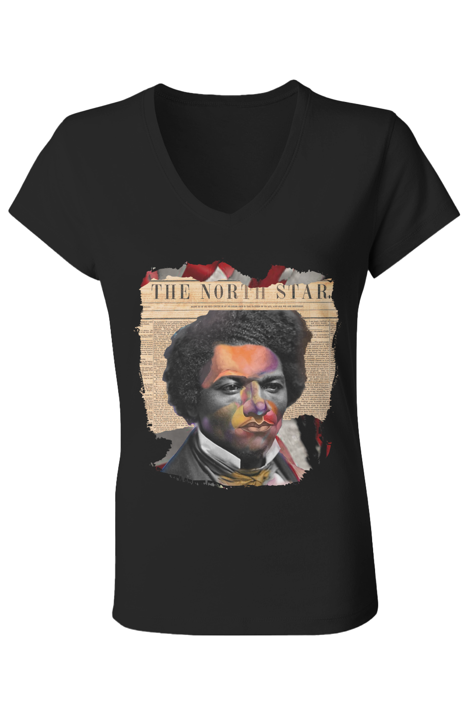 G&G Collective Frederick Douglass Women’s V-Neck T-Shirt | Abolitionist Apparel | Black Co-Owned