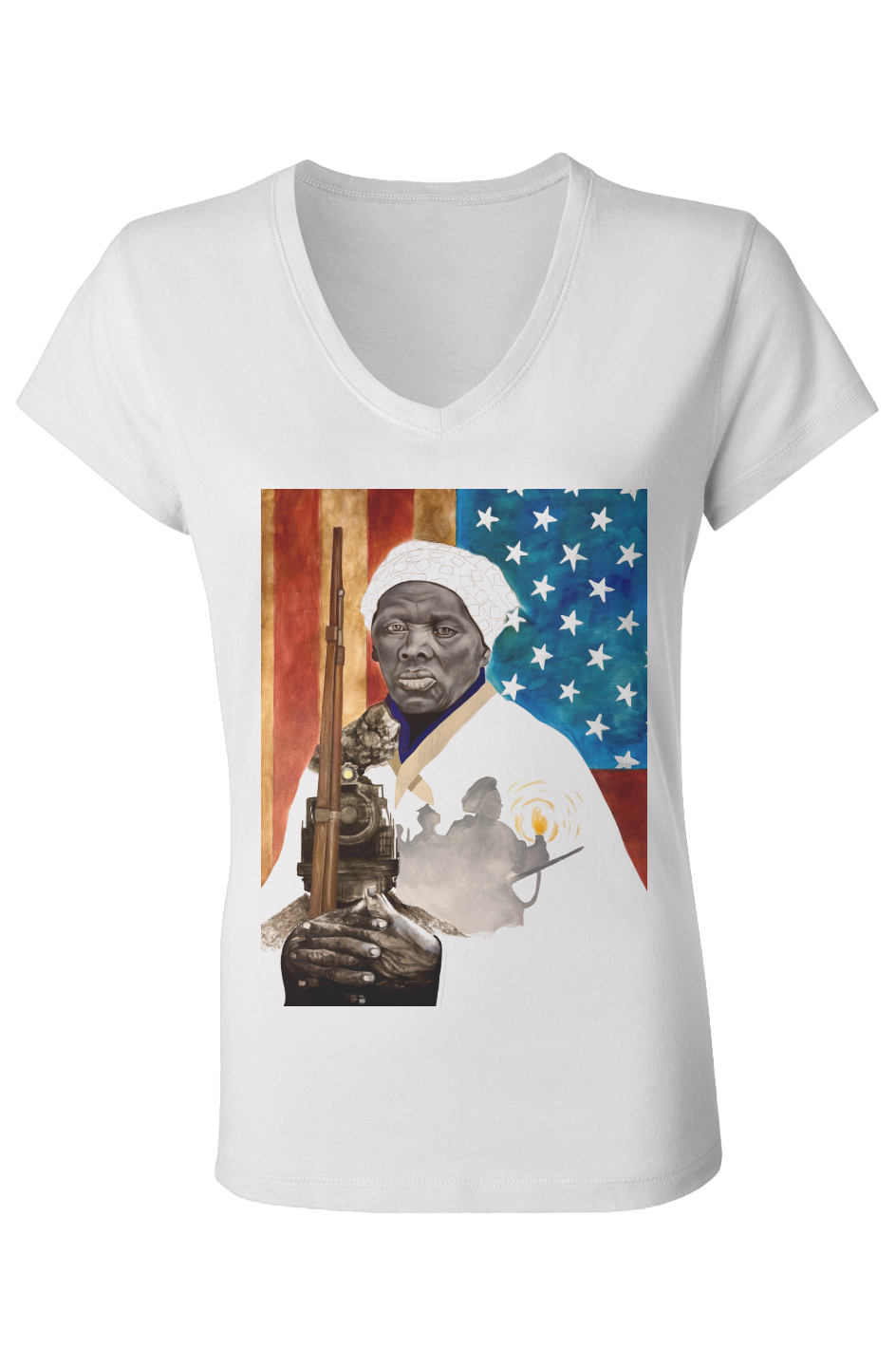Moses's Fight for Freedom Ladies V-Neck T-Shirt