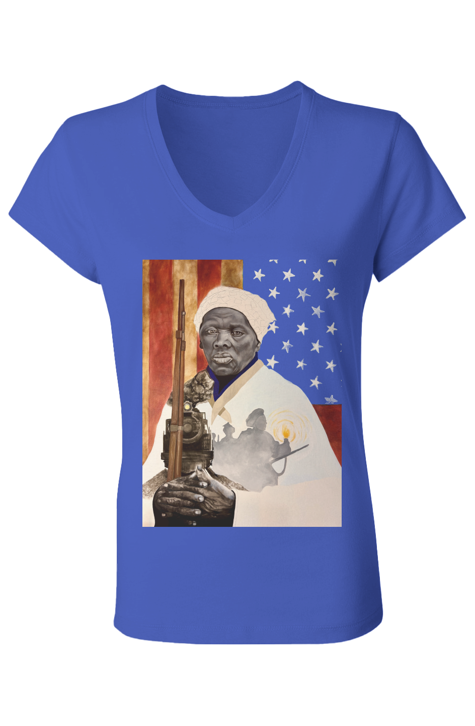 Moses's Fight for Freedom Ladies V-Neck T-Shirt